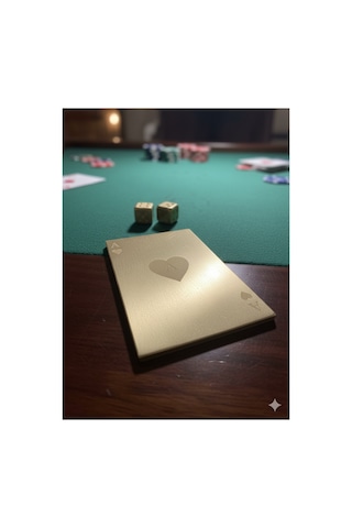 Pirinç Dekoratif Kupa As Poker Kartı