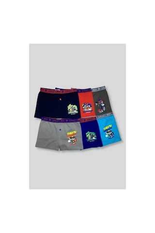 Renkli Erkek Çocuk Boxer 6 Lı Paket Renkli