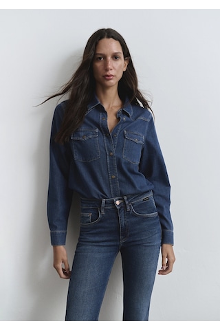 Mavi - Angela Classic Denim Koyu Mavi Jean Gömlek 1210819-89252 Koyu Mavi