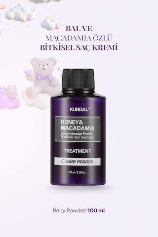Yoğun Nemlendirici Ve Besleyici Saç Kremi Kundal Honey&macadamia Protein Treatment 100ml Baby Powder