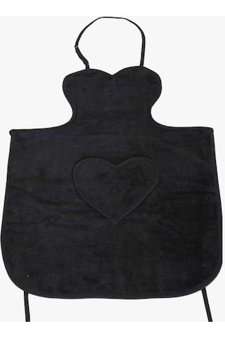Mutfak Önlüğü Kadife Havlu Ayarlanabilir Askılı Kalp Cepli Önlük 001