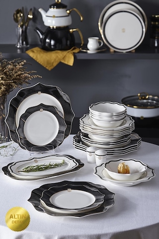 Neva N3246 Marble Plus Romantik 28 Parça 6 Kişilik Yemek Takımı