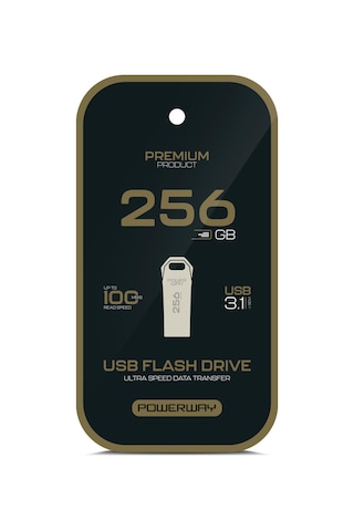 Powerway Premium 256 Gb Usb 3.1 Metal Gövde Ultra Hızlı Flash Bellek Data Traveler