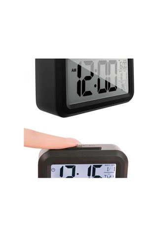 Gece Dijital Masa Saati Dijital Alarmlı Led Ekran Pilli Çalar Saat Renkli 47402257