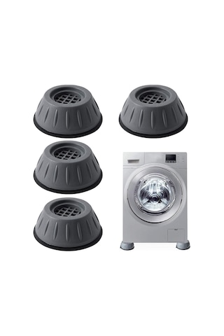 Mainshop Titreşim Engelleyici Çamaşır Makinesi , Buz Dolabı , Titreşim Engelleyici 4 Lü Set M-541 Gri