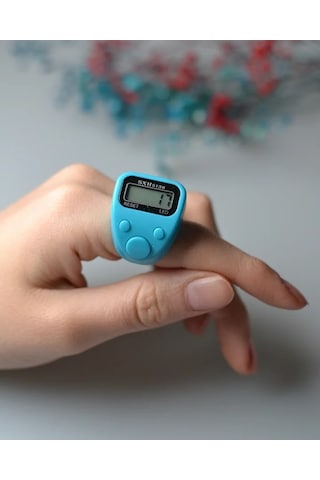 Mini Işıklı Zikirmatik Açık Mavi Açık Mavi