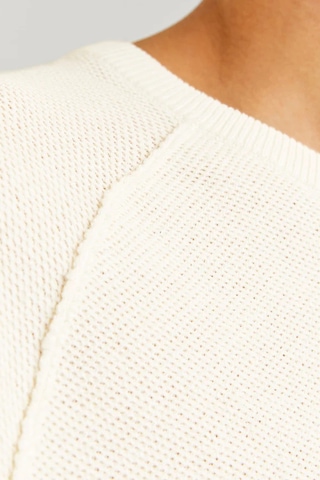 Jack & Jones Erkek Kazak 12264525 Krem Krem