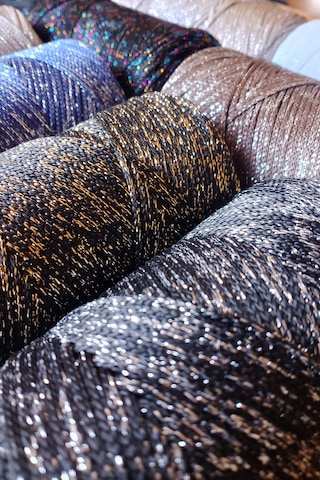Simli 200 Gr 2 Mm Kahverengi Polyester Makrome Ipi, Simli Çanta, Supla Ipliği