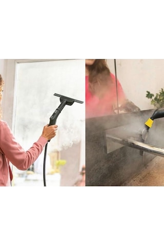 Karcher Sc Serisi İle Uyumlu Aksesuar Seti, Cam Silme Aparatı, Mikrofiber Bez, Mini Fırça Seti