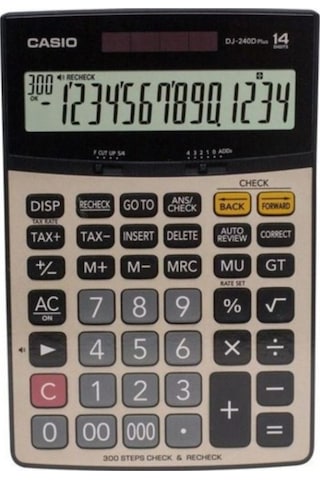 Casio DJ-240D Plus Masaüstü 14 Hane Hesap Makinesi