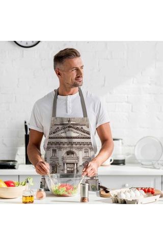 Zoo Design Mutfak Önlüğü Keten Kumaş, Uluslararası Yıkama Ve Solmama Sertifikası Çok Renkli