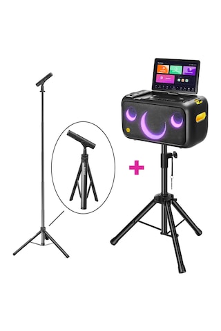 Ikarao Break X1 Partybox Hoparlör Karaoke Set + Mikrofon Stand