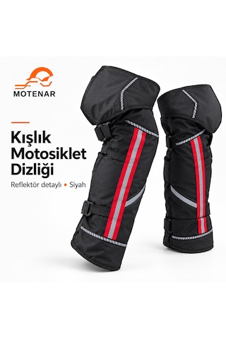 Motenar Kışlık Motosiklet Dizliği Reflektör Detaylı Siyah