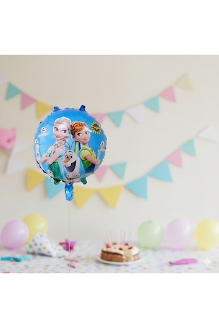 145 Cm Frozen Elsa Anna Olaf Folyo Balon 18 İnç - Doğum Günü Parti Dekorasyon Balonu Çok Renkli