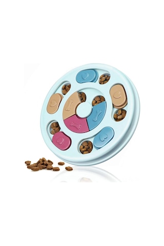 Lemestar Köpekler İçin Etkileşimli Zeka Besleme Oyuncak, Plastik Abs Materyal, Mavi Renk, Hediye Kutusu Paketleme