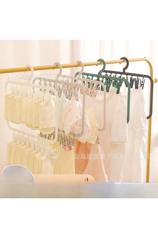 Kırmızı Fasulye Ezmesi Tozu 16 Klipsli Çorap Klipsi, Çok İşlevli Saklama Renkli