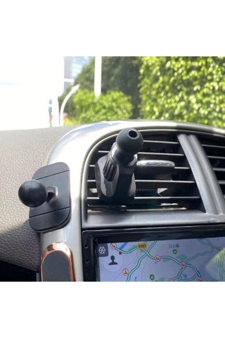 Luckysouk Araba Hava Havalandırma Klip Top Başkanı Adaptörü Kanca Büküm-kilit Telefon Tutucu Standı 17mm Siyah Torpido Üstü 3xyxc4