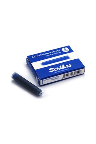 Scrikss Mavi Dolma Kalem Kartuşu 6Lı