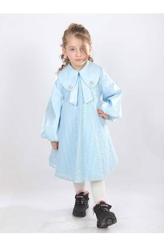 Xo Kids Kız Çocuk Elbise 2-6 Yaş 26471 MAvi