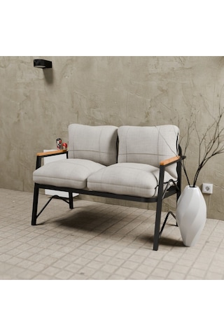 Mb Garden Furnıture Simetri Model, Balkon, Mutfak, Bahçe, Cafe,metal Koltuk Takımı, Bahçe Takımı , Çay Seti,ikili Koltuk Krem