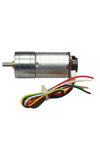 Enkoderli 25mm Redüktörlü Dc Motor 12v 1000rpm