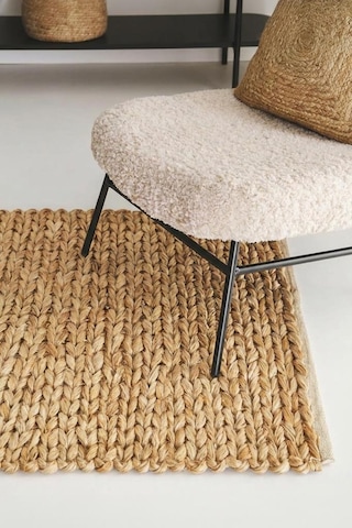 Digithome Jüt Hasır Dikdörtgen Oturma Odası Yatak Odası Natural Halı 120x80 Cm Kahverengi