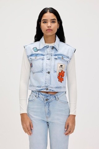 Joanne Ocean Blue Kadın Denim Yelek Açık Mavi