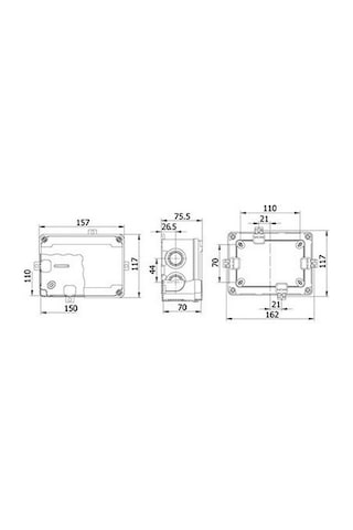 METE ENERJİ 40201505 110X150X70 Termoplastik Buat Gri