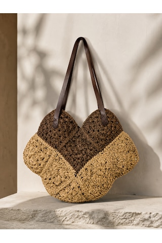 Cloverbagss Zara Model Çanta Acı Kahverengi - Bej