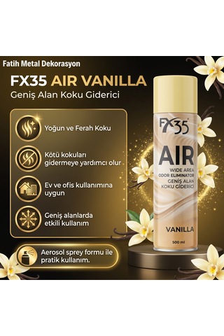 Air Vanilla - Vanilya Kokulu Geniş Alan Koku Giderici Sprey Ev Ofis Ortam Kokusu