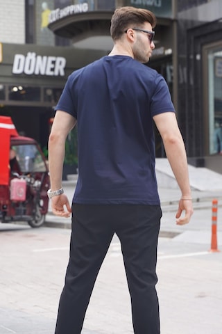 Madmext Lacivert Regular Fit Basic Erkek Tişört 6131 Lacivert