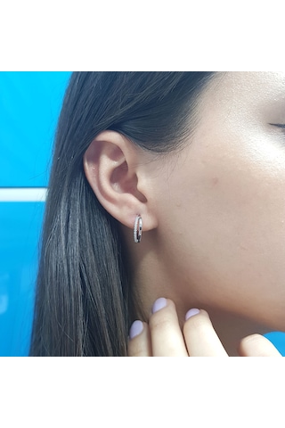 Lova Pırlantalı Halka Küpe - 3010039