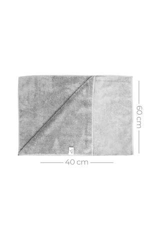 Mikrofiber Çift Yüzlü Araç Kurulama Bezi 40X60 440Gr/M2 - Gri
