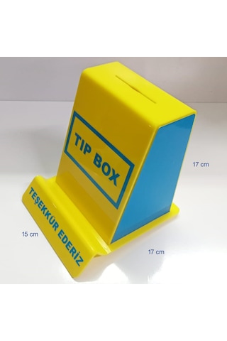 Sarı-mavi Tip Box Bahşiş Kutusu