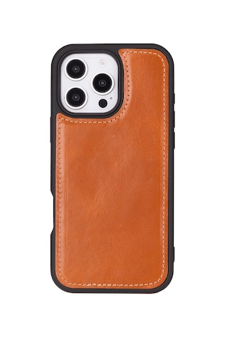 Apple Uyumlu iPhone 16 Pro , Hakiki Deri, El Yapımı, Cüzdanlı Kılıf, Leopar Siyah