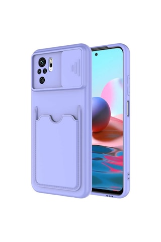 Xiaomi Redmi Note 10S Kılıf Zore Kartix Kartlık Bölmeli Kılıf