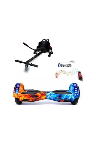 Citymate Smart Balance Elektrikli Kaykay Hoverboard 8.5inch + Hoverkart Set Akıllı Denge Ledli Bluetooth D10