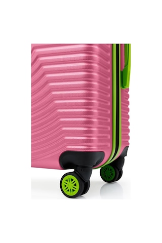 Büyük Boy Valiz 4x2 Teker Pembe 1169