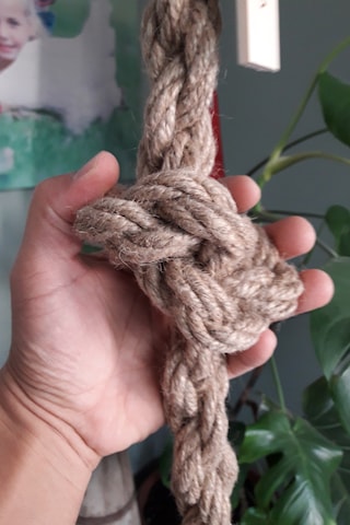 Büyük Irk Papağan Tırmanma Halatı 110 Cm Çap 33 Mm %100 Doğal Kafes Oyuncağı Stres İpi Jüt Halat Macaw Kakadu Jako Amazon Eklektus
