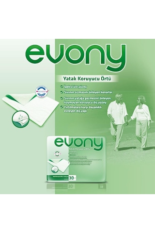 Evony 60 x 90 CM Yatak Koruyucu Örtü 30'lu