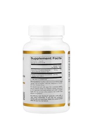 California Gold Nutrition Nmnh Brain & Cognitive Dihydronicotinamide Mononucleotide 250 Mg 60 Veggie Caps