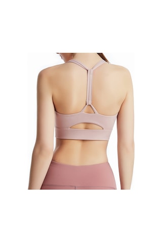 Ximistore9 Kadın Spor Büstiyeri - Kolluklu, Çıkarılabilir Pad, Yoğunluklu, Casual Stili, Siyah Fsp1962-6 Açık Pembe