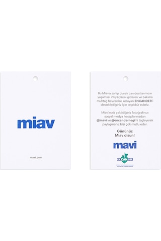 Mavi - Miav Baskılı Beyaz Patik Çorap 1913289-620 Beyaz