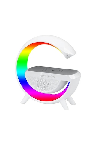 Kenpazar Bluetooth Hoparlörlü Kablosuz Şarj Özellikli Masa Lambası Gece Lambası Çok Renkli