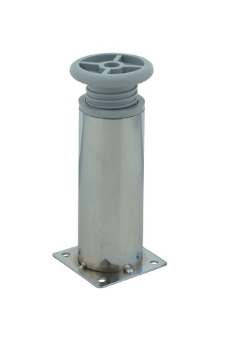 Ludıa Metal Ayarlanabilir 4 Adet Mobilya Ayağı Metal Tablalı 12cm Gri