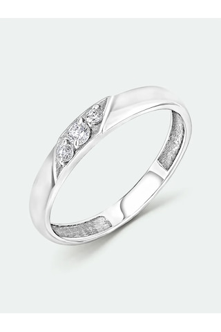 Torgovyj Dom Uvelir Holding 925 Ayar Gümüş Taşlı Alyans Takı 428893879 Gri