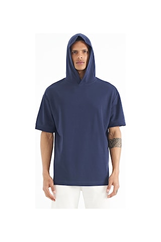 Tommy Life T11er-88179 Erkek Kapüşonlu Kol Etiket Detaylı Oversize T-shirt T11ER-88179-R0674