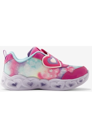 Skechers Heart Lights - Lovin Reflection Küçük Kız Çocuk Pembe Işıklı Spor Ayakkabı 302693n Pktq Pembe