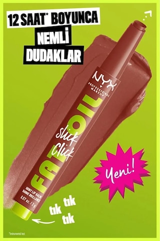 Nyx Professional Makeup Fat Oil Slick Click Parlatıcı Nemlendirici Nude Tonlu Dudak Balmı - 05 Link In My Bio 05