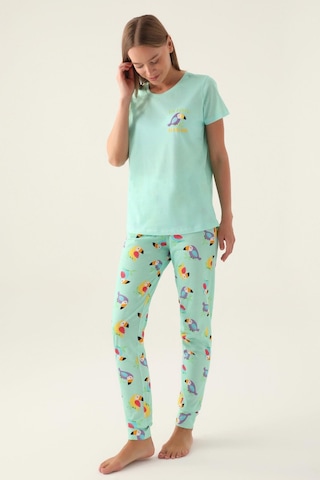 Roly Poly 3403 Callım Kadın Kısa Kol Pijama Takımı Nil